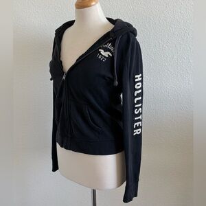 Vintage Hollister Zip Up Hoodie Women’s Large California Surf Blue Preppy Y2K